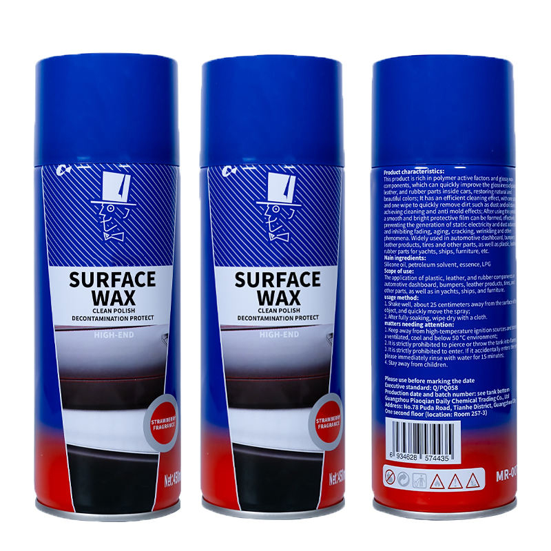 450ML Dashboard Wax Polish Spray Car Wax Leather Cleaner